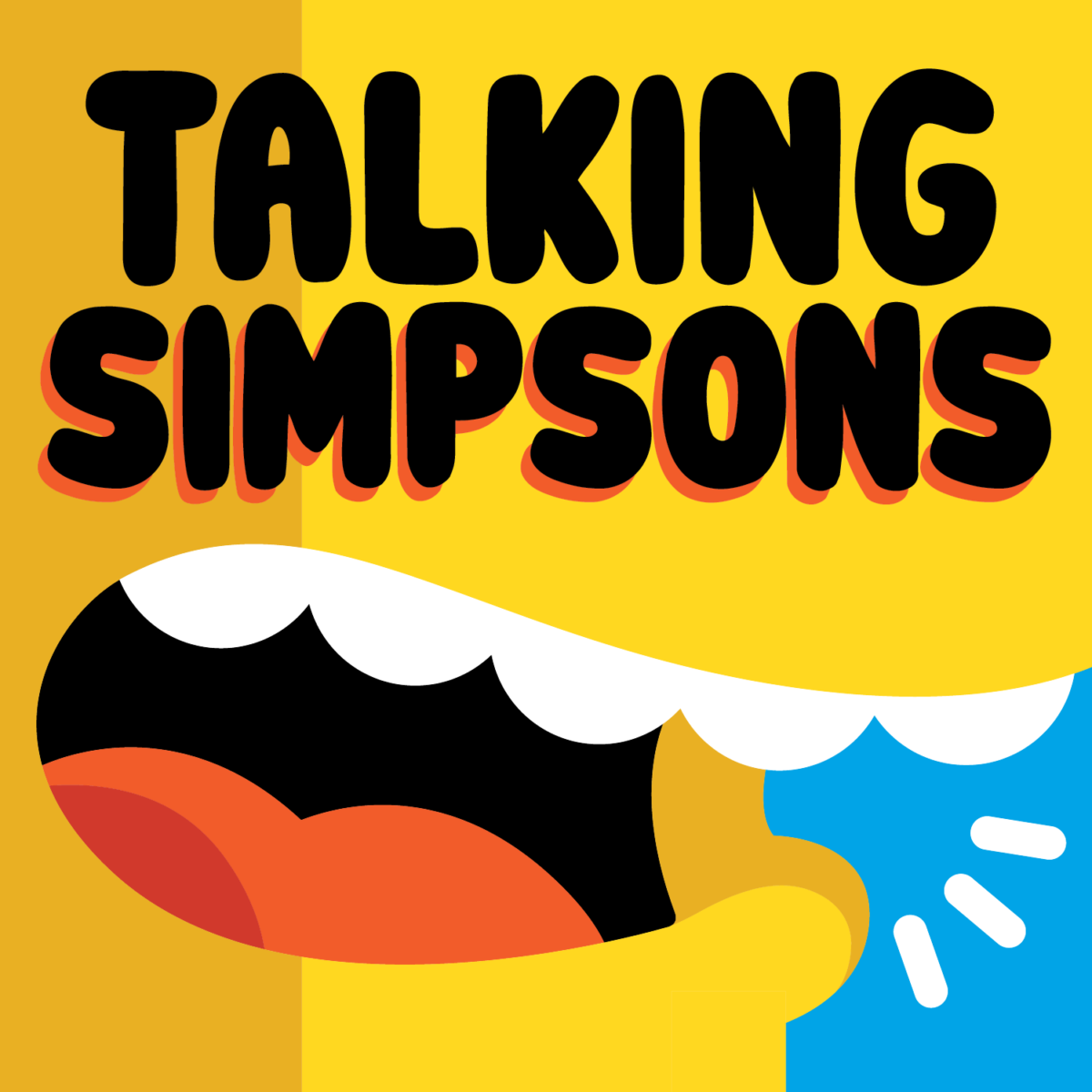 Talking Simpsons logo with text